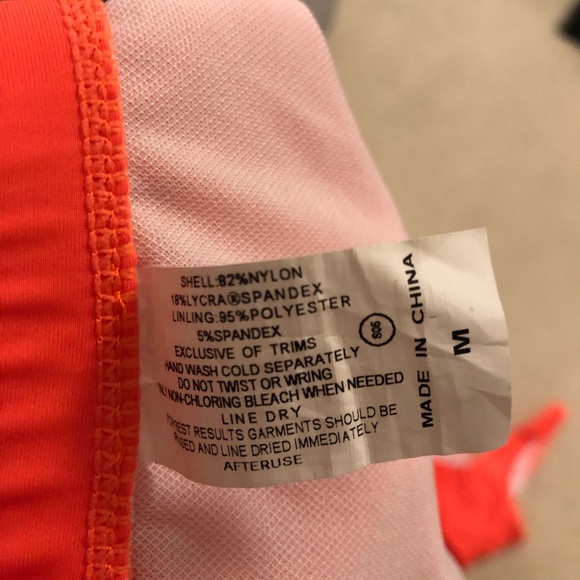 Neon Orange Tank Bikini with high leg - size Medium - Picture 4 of 4